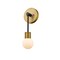Z-Lite Neutra 1 Light Wall Sconce, Matte Black + Foundry Brass & Opal 621-1S-MB-FB - alternate 1